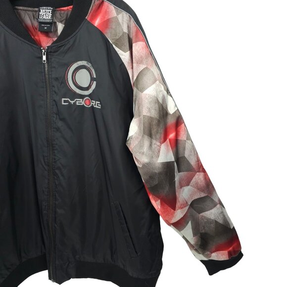 Justice League Cyborg Bomber Jacket Mens Size 3X Hot Topic Limited Edition - Picture 16 of 16